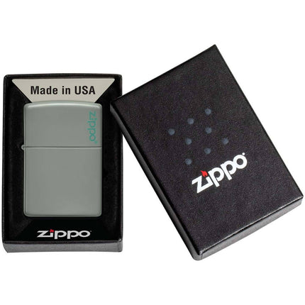 Zippo Windproof Lighter - Color Image Classic Sage Green Finish with Logo | 49843ZL