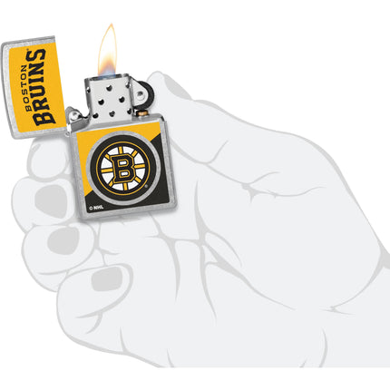 Zippo Lighter: NHL Boston Bruins Street Chrome Finish | 46182