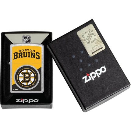 Zippo Lighter: NHL Boston Bruins Street Chrome Finish | 46182