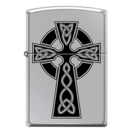 Zippo Lighter: Celtic Cross Design High Polish Chrome | AD403