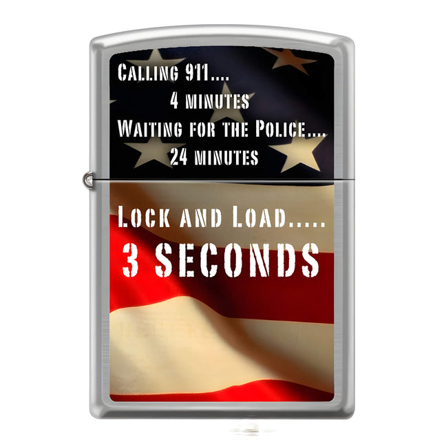 Zippo Lighter: 2nd Amendment Flag Design | AD440