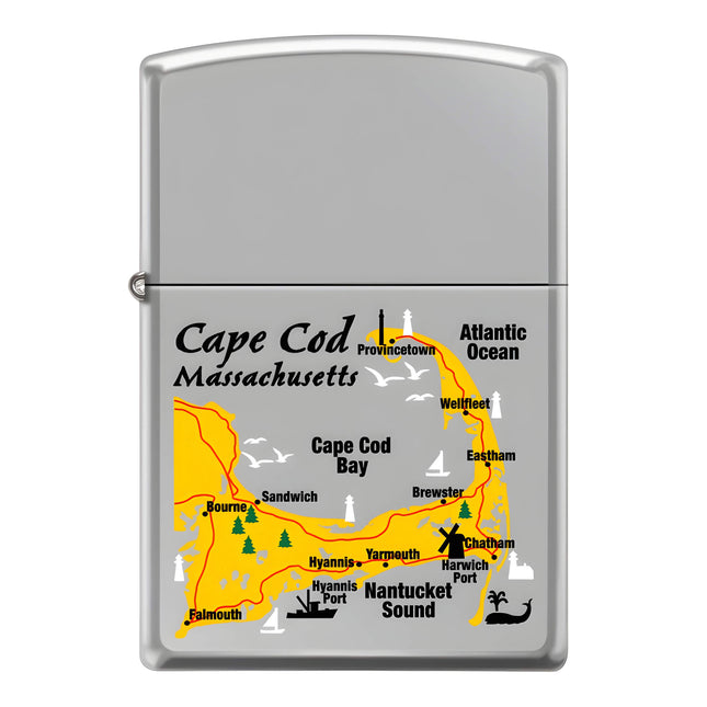 Zippo Lighter: Cape Code Design High Polish Chrome | AD475