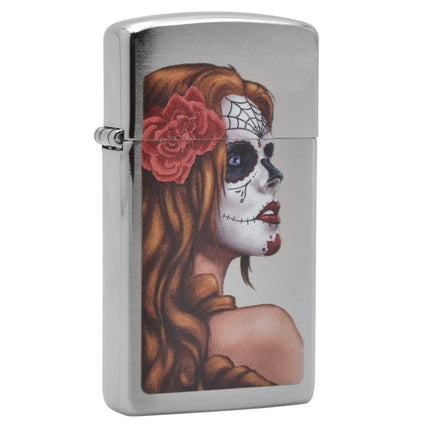 Zippo Lighter: Anne Stokes Slim Day of Dead Girl | AD537