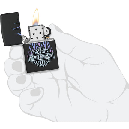 Zippo Lighter: Harley-Davidson® Classic Black Matte Finish | 46677