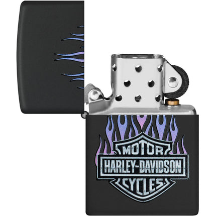 Zippo Lighter: Harley-Davidson® Classic Black Matte Finish | 46677