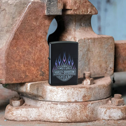 Zippo Lighter: Harley-Davidson® Classic Black Matte Finish | 46677