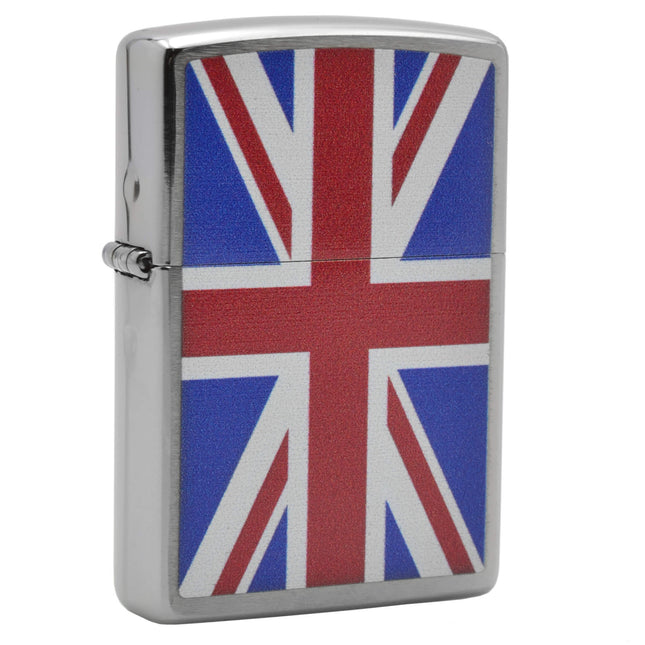 Zippo Lighter: United Kingdom Flag Brushed Chrome | PER11