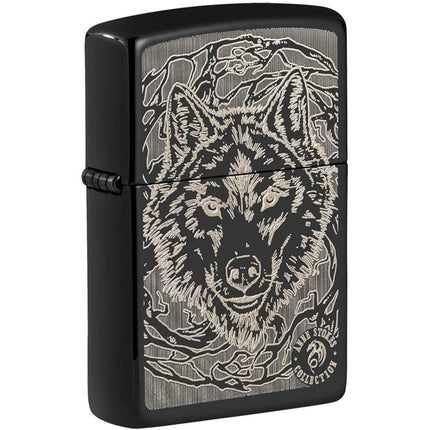 Zippo Lighter: Anne Stokes Engraved Wolf Design | 49443