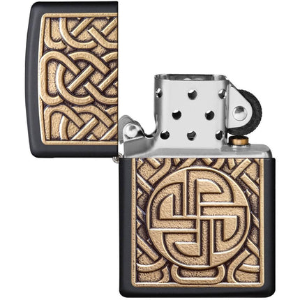 Zippo Lighter: Norse Emblem Design | 49538