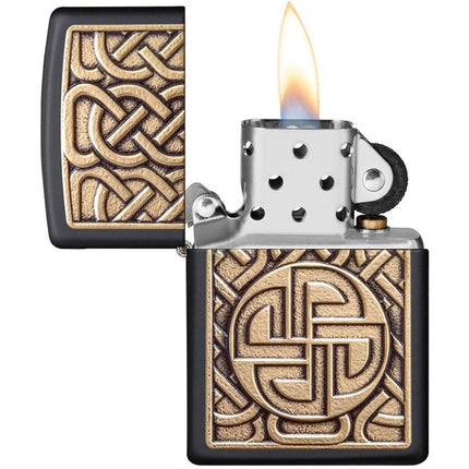 Zippo Lighter: Norse Emblem Design | 49538