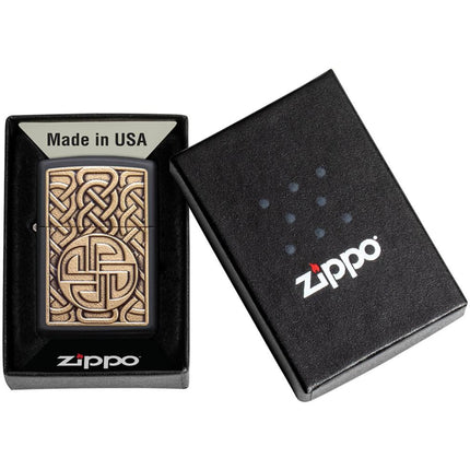 Zippo Lighter: Norse Emblem Design | 49538