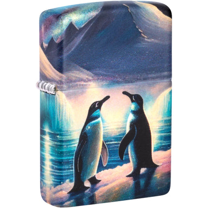 Zippo Lighter: Penguin Design Multi Colorlic Finish | 46014