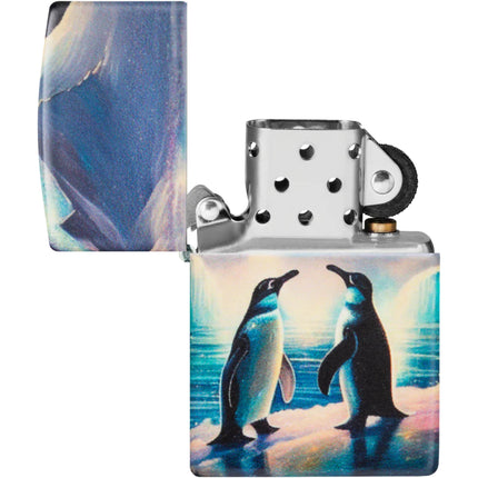 Zippo Lighter: Penguin Design Multi Colorlic Finish | 46014