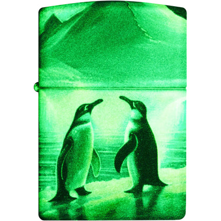 Zippo Lighter: Penguin Design Multi Colorlic Finish | 46014