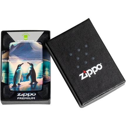 Zippo Lighter: Penguin Design Multi Colorlic Finish | 46014