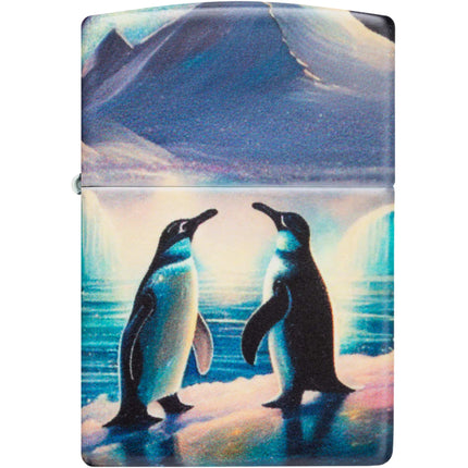 Zippo Lighter: Penguin Design Multi Colorlic Finish | 46014