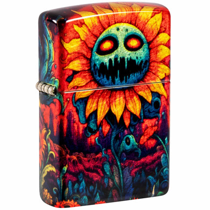 Zippo Lighter: Spooky Sunflower Design Multi Color Finish | 46267
