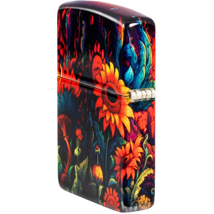 Zippo Lighter: Spooky Sunflower Design Multi Color Finish | 46267