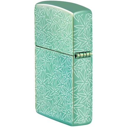 Zippo Lighter: Atomic Cannabis Design Greenlic Finish | 46294
