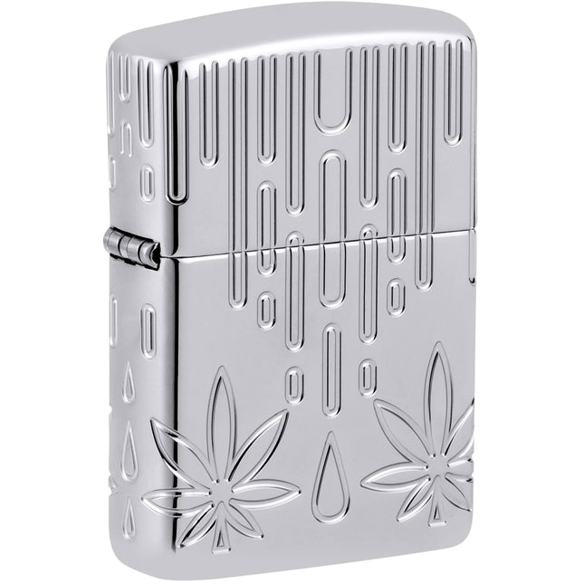 Zippo Lighter: Waxy Cannabis Leaf | 46303