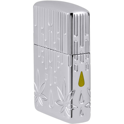 Zippo Lighter: Waxy Cannabis Leaf | 46303