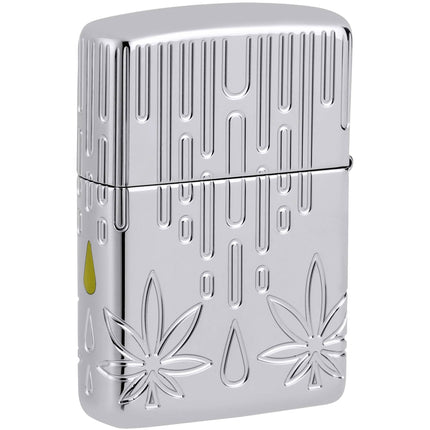 Zippo Lighter: Waxy Cannabis Leaf | 46303