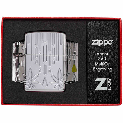 Zippo Lighter: Waxy Cannabis Leaf | 46303