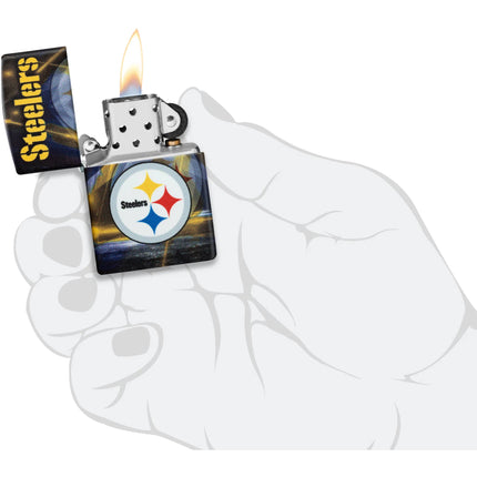 Zippo Lighter: NFL Pittsburgh Steelers Team Spirit Finish | 46521