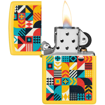 Zippo Lighter: Barn Quilt Design Classic Sunflower Finish | 46586
