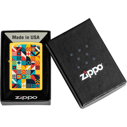 Zippo Lighter: Barn Quilt Design Classic Sunflower Finish | 46586
