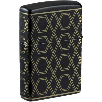 Zippo Lighter: Queen Of Bud Honeycomb Black Finish | 46684