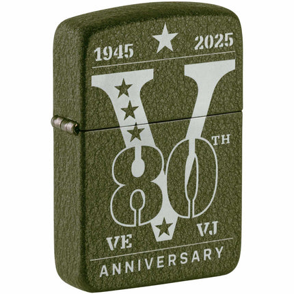 Zippo Lighter: VE/VJ 80th Anniversay Green Crackle | 46949