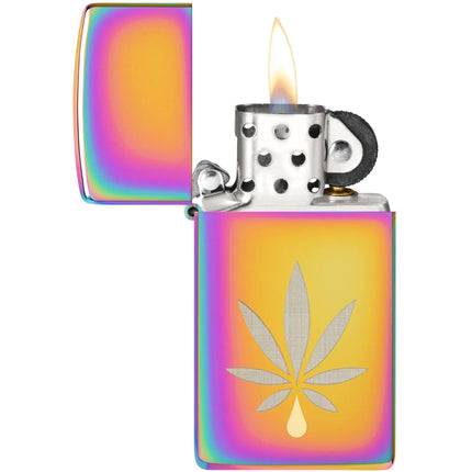 Zippo Lighter: Cannabis Leaf Design | 48670
