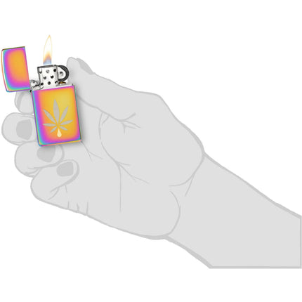 Zippo Lighter: Cannabis Leaf Design | 48670