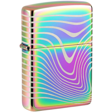 Zippo Lighter: Wavy Pattern Design Laser 360 Multicolor | 48775