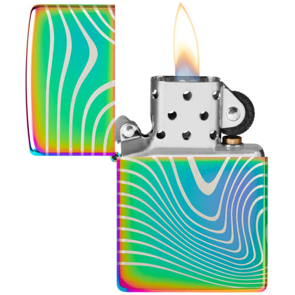 Zippo Lighter: Wavy Pattern Design Laser 360 Multicolor | 48775