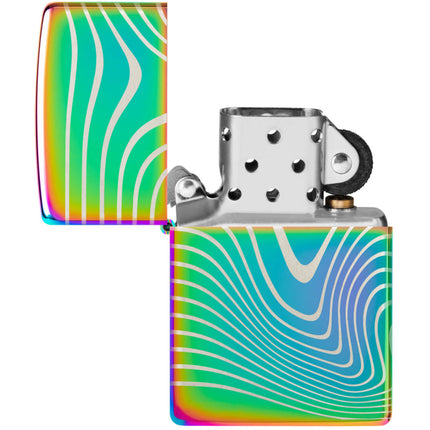 Zippo Lighter: Wavy Pattern Design Laser 360 Multicolor | 48775