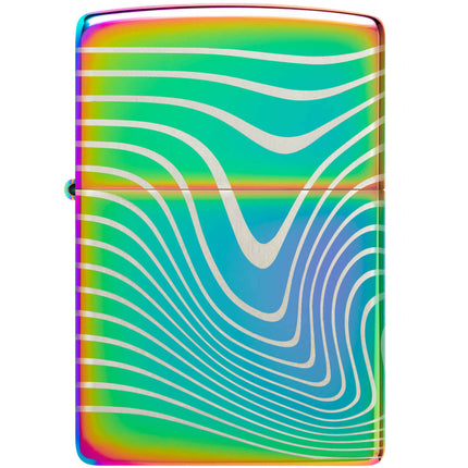 Zippo Lighter: Wavy Pattern Design Laser 360 Multicolor | 48775