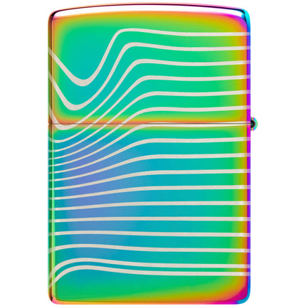 Zippo Lighter: Wavy Pattern Design Laser 360 Multicolor | 48775