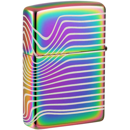 Zippo Lighter: Wavy Pattern Design Laser 360 Multicolor | 48775
