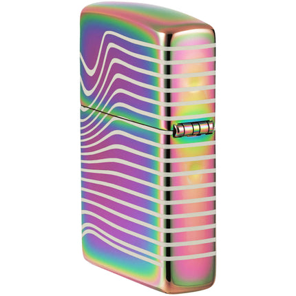 Zippo Lighter: Wavy Pattern Design Laser 360 Multicolor | 48775
