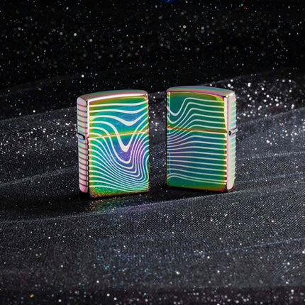 Zippo Lighter: Wavy Pattern Design Laser 360 Multicolor | 48775