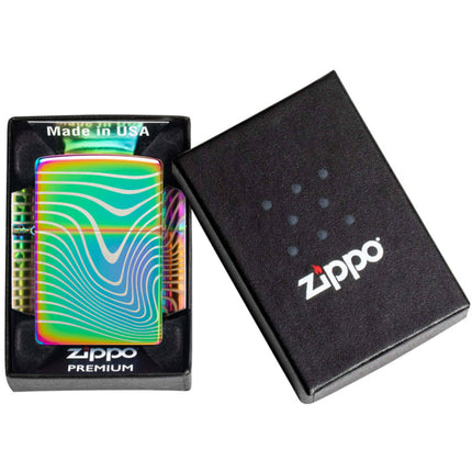 Zippo Lighter: Wavy Pattern Design Laser 360 Multicolor | 48775