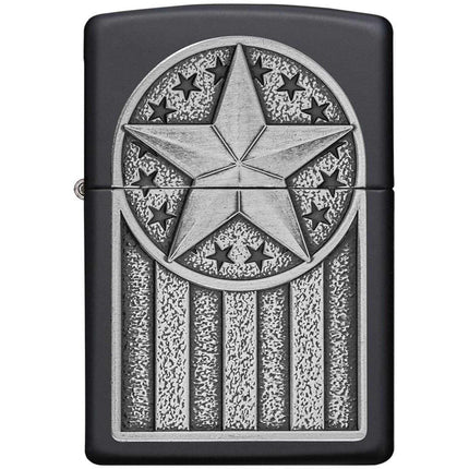 Zippo Lighter: American Emblem Black Matte | 49639