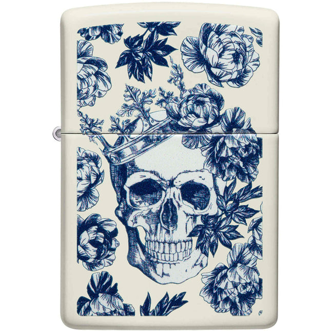 Zippo Lighter: King Skull Design Glow-In-The-Dark | 48086