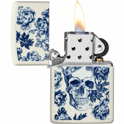 Zippo Lighter: King Skull Design Glow-In-The-Dark | 48086