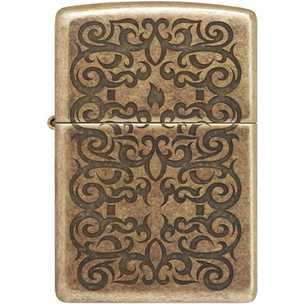 Zippo Lighter: Tattoo Theme Design Antique Brass | 48484