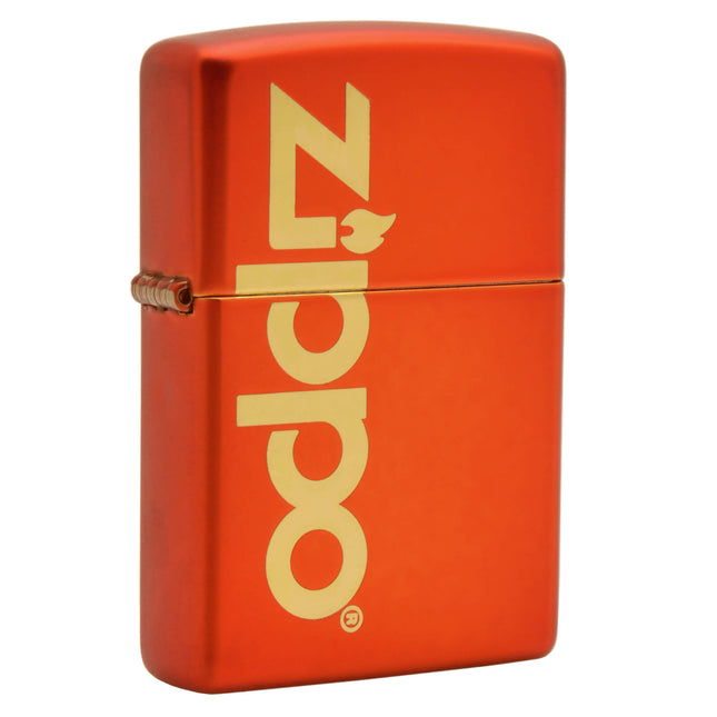 Zippo Lighter: Logo Design Classic Orange Finish | 48082
