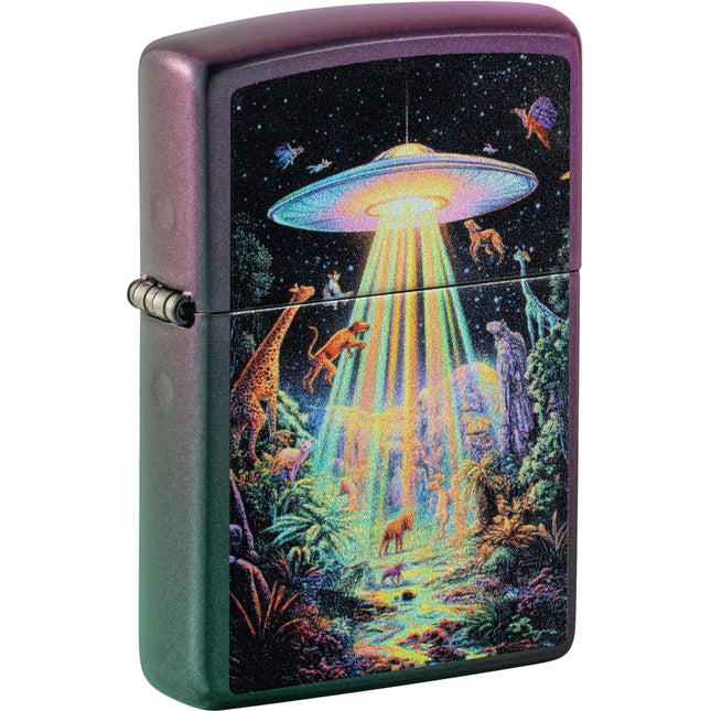 Zippo Lighter: Color Image Abduction Design Iridescent Finish | 46941