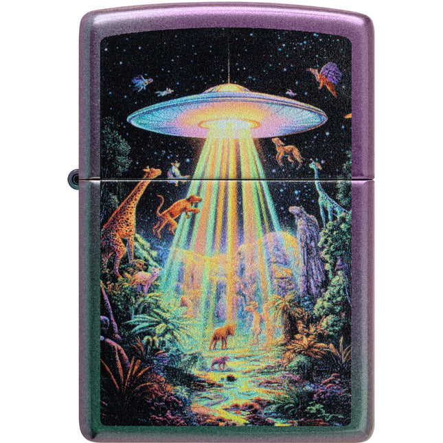 Zippo Lighter: Color Image Abduction Design Iridescent Finish | 46941